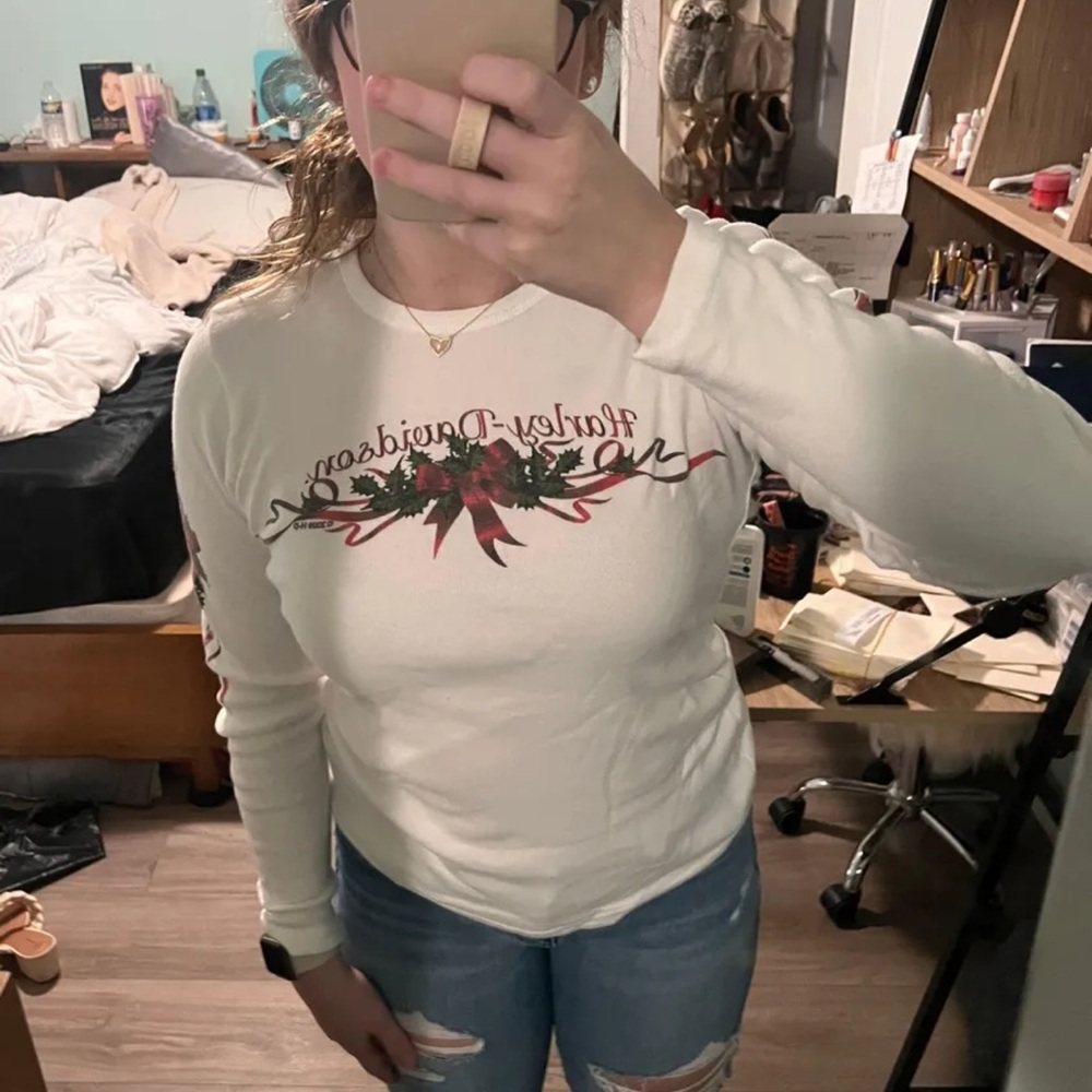 Harley Davidson Christmas Long Sleeve Tee